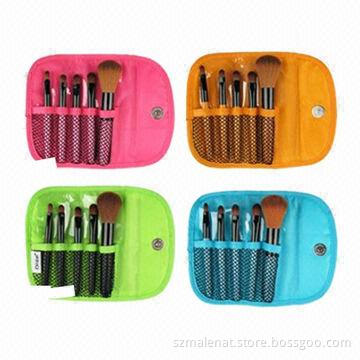 Fashion Color Shine Makeup Brushes with Goat Hair and Wooden Handle, OEM Orders are Welcome